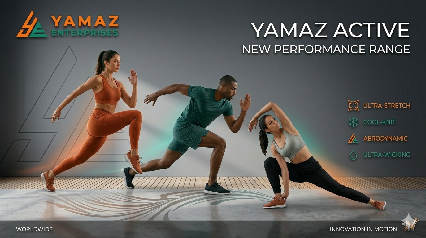 Yamaz Active - New Performance Range: Ultra-Stretch, Cool-Knit, Aerodynamic, Ultra-Wicking